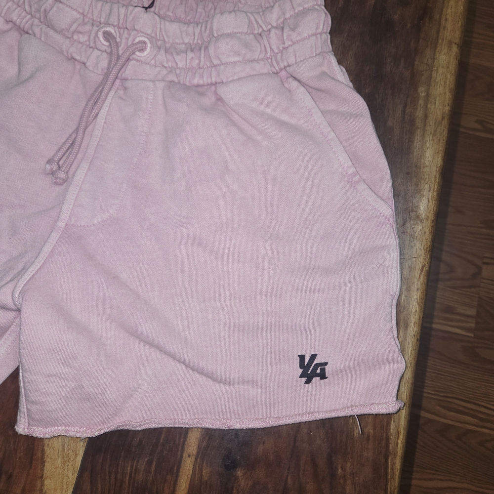 YoungLA Light Pink Athletic Drawstring Shorts - Picture 3 of 9